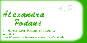 alexandra podani business card